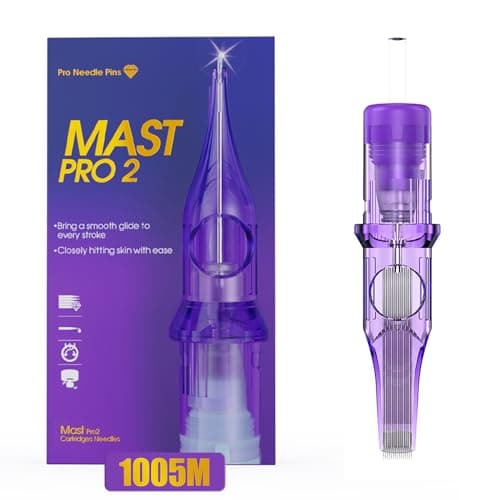 Mast Pro2 Tattoo Needles Cartridges, Pro Needles Pins for Super Aritsts, 20 Count, Disposable Magnum 1005M - Image 1