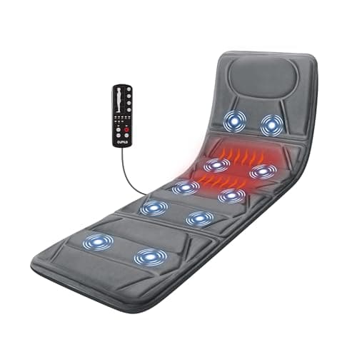 CuPiLo Massager Mat Full Body,Heated Massage Pad with 10 Vibration Motors & 5 Massage Modes,Massage Cushion for Back,Lumbar,Leg,Bed Massager Length 67",Gifts for Dad,Mom - Image 1