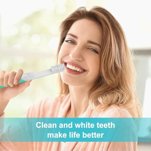 Toothbrush Replacement Heads Compatible with Quip Sonic Toothbrush-Soft Bristle Adult Refill Toothbrush Heads, Light Gray, 4-Pack - Thumbnail 5