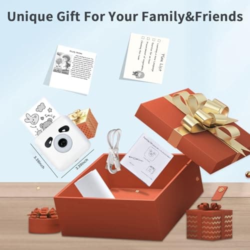 LFPERT Sticker Printer, TP6S Print Pods Mini Printer, Portable Bluetooth Sticker Maker Machine, Inkless Thermal Pocket Printers for Photos, Study Graphics, Notes, Journal, DIY & Gift Blessings -White - Thumbnail 6