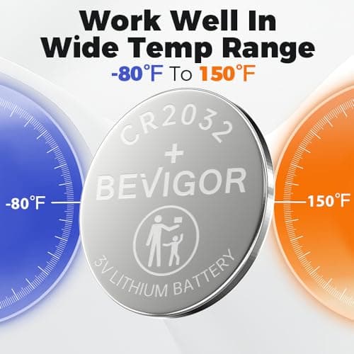 BEVIGOR 2032 Battery Compatible with AirTag CR2032 Lithium 3V Coin Battery for Child Safety, Suitable for Key Fobs, Smart Sensors, Scales, Candles and More (CR2032-16P) - Thumbnail 5