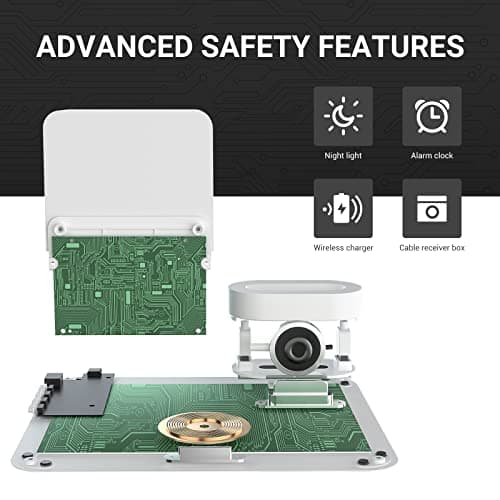 Wireless Charging Station, iPhone 3 in 1 Fast 15W Wireless Charger with Alarm Clock and Night Light, Charging Dock for iPhone 12/13/14/15/16/17 Pro/Pro Max, Samsung, AirPods - Thumbnail 6