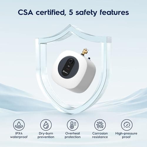 Electrolux Mini Tank Water Heater Electric 2026 Early Release, 4 Gallon On-Demand Under-Sink Instant Small Hot Water Heater Wall or Floor Mounted - Thumbnail 6