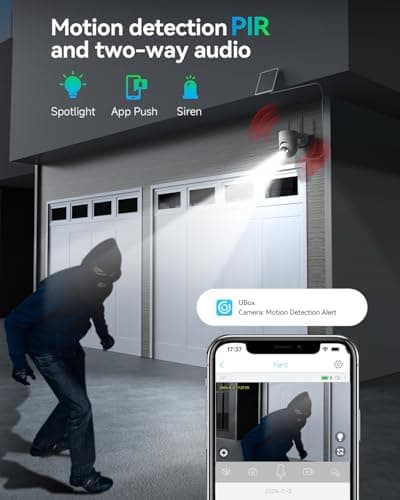 LIWAN Security Camera Wireless Outdoor, 2.4G WiFi Solar Security Cameras for Home Security, Surveillance Camera Outside, Solar Powered, 2K Color Night Vision, PIR Detection, 2-Way Talk - Thumbnail 6