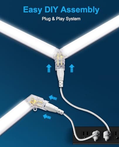 Hexagon Garage Lights: Hexagon led Gym Lights 26520LM DIY Car Detailing Ceiling LED Shop Light for Basement Warehouse Workshop Barbershop Car Care Wash Room Auto Beauty Exhibition Hall 5 Grids 6500K - Thumbnail 4