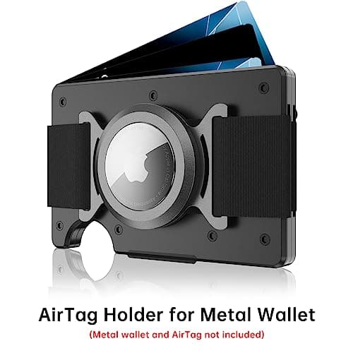 for Ridge Wallet AirTag Holder - AirTag Caes for Minimalist Metal Wallet Money Clip, Ridge Wallet Attachment Compatible with Airtag, Anti-Lost Tracker Protector Cover with Cash Strap - Thumbnail 3