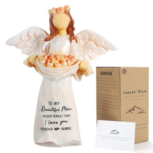 Kohehe Gifts for Mom,5.12" Mom Gifts Angel Figurine,Mom Birthday Gifts,Sentimental Gift for Moms on Birthday and Mother's Day - Image 1