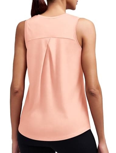 Alaroo Women's Workout Tops Sleeveless Loose Fit Athletic Pilates Outfits Gym Running Tennis Shirts Tank Tops for Women Cute Pink XX-Large - Image 1
