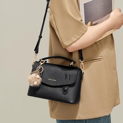 CinvaiKrose Crossbody Bags For Women, Leather Handbags For Women, For Two Carrying Styles With Charms - Thumbnail 3