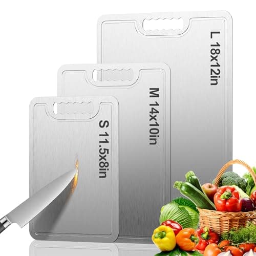 Titanium Cutting Board,100% Pure Titanium Cutting Boards for Kitchen, 2025 New Double Sided Food-Grade Chopping Board for Cutting Meat Vegetable Fruit-Medium(14x10in) - Image 1