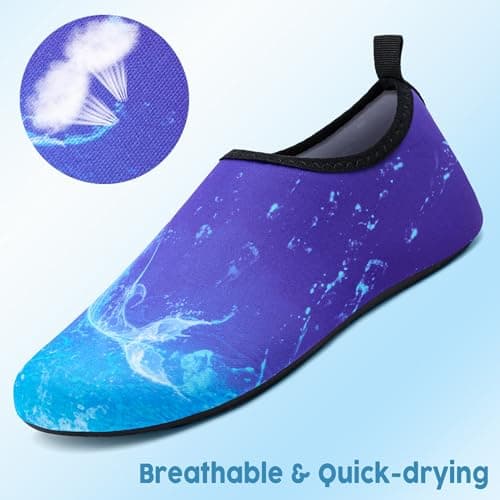 Metog Unisex Water Shoes Quick-Drying Beach Aqua Shoes for Women Men Blue Whale 12-13 W/ 11-12 M US - Thumbnail 3