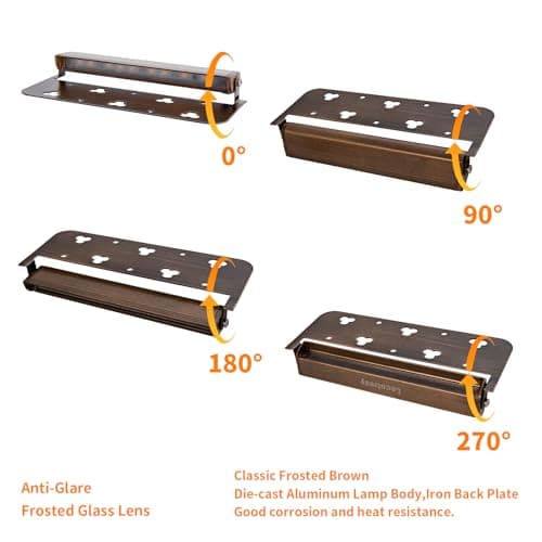 Lecotresy 8-Packs 7inch 3W LED Hardscape Lighting,Retaining Wall Lights,12V Low Voltage Bronze Gold Landscape Paver Lighting,IP65 Waterproof Outdoor Step Lights,2700K Soft White - Thumbnail 6