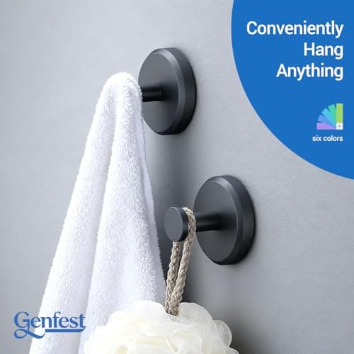 Genfest 2026 Suction Cup Hooks for Hanging, Shower, No-Drill Removable Heavy Duty Suction Cup Hooks for Towel, Shower, Home Storage, Window, Hanging, Bathroom, Kitchen, Glass Door - 3, White - Thumbnail 5