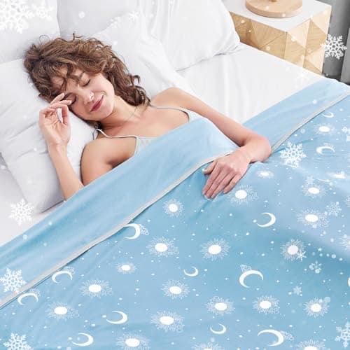 inhand Cooling Blanket - Cooling Blankets for Hot Sleepers -Decorative Lightweight Breathable Summer Cold Blankets for Sleeping Night Sweats to Keep Cool-(90"x90") Light Green - Image 1