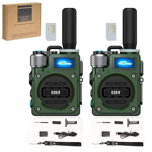 2Pcs 4G Walkie Talkie for Adults,Long Range 4G 1000 Mile Rechargeable Two-Way Radios 3-Day Battery Runtime Ideal for Hiking,Camping,Work,and Emergency Use Portable Two-Way Outdoor Radio(SIM Card) - Image 1