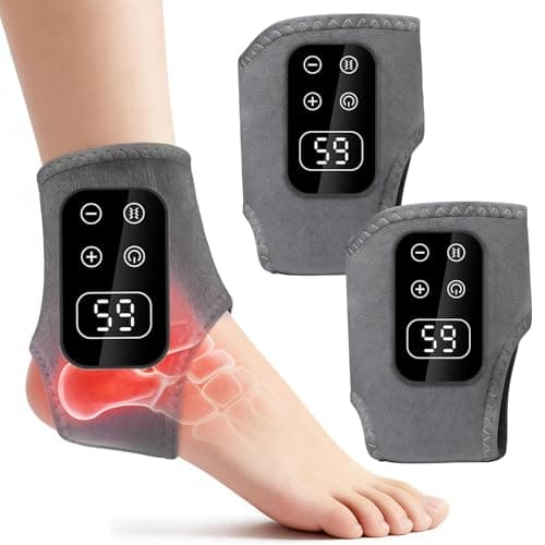 TEVIKE Foot Advanced Renew Triple Method Massager for Neuropathy and Plantar Fasciitis, Cordless Foot Massager with Heat and Vibration, Portable for Home Travel Use（Grey 2pcs） - Image 1