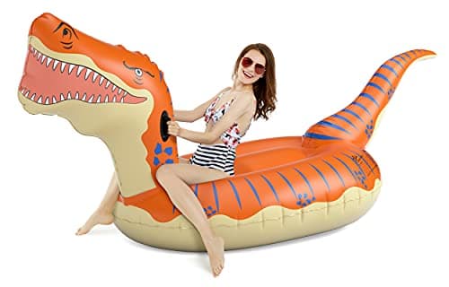 Jasonwell Inflatable Dinosaur Pool Float for Boys Girls Adults 124'' Giant T-Rex Floatie Summer Beach Swimming Pool Inflatables Ride on Party Pool Toys Raft Lounge Kids Tyrannosaurus Rex Toys - Image 1