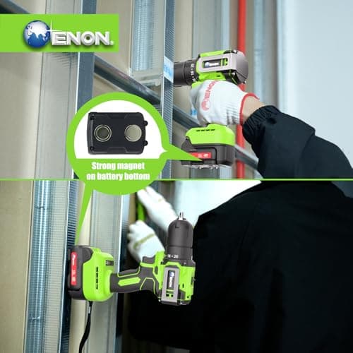 Brushless Cordless Drill Set,12V Power Drill Set with Battery and Charger, Electric Driver/Drill Bits, 3/8'' Keyless Chuck,20+1 Torque Setting, 300 inch-lbs, with LED Electric Drill Set - Thumbnail 5