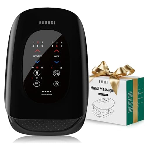 Burrki Hand & Wrist Massager with Heat and Finger Stretching Massage, Cordless Hand Massager for Arthritis and Carpal Tunnel, Mothers Day Birthday Gifts for Mom Women Men Her - Image 1