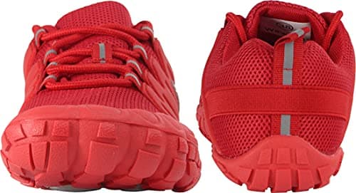 Weweya Breathable Women's Minimalist Barefoot Trail Running Shoes Comfortable Tennis Sneakers Red US Size 5 - Thumbnail 6