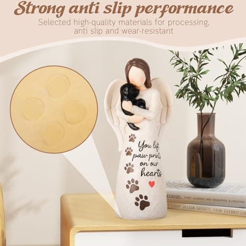 VOFSTAND Affection Angel Embraces Dog, I Love Our Friendship, Gift to Celebrate Loving Pets and Dog Lovers, Sculpted Hand-Painted Figurine - Thumbnail 5
