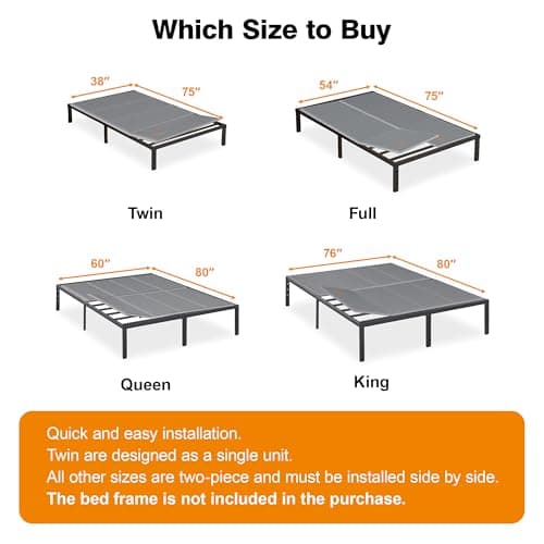 Drwwi Bunkie Board Twin 10mm(38” x 75”), Folding Mattress Support Board for Metal Bed Frame, Anti-Sag, Non-Slip Base & Noise-Free,Grey - Thumbnail 5