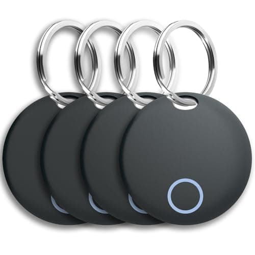 YAOTE Air Tracker Tags 4 Pack Luggage Tracker Works with Find My (iOS only), Key Tracker, Wallet, Suitcase,Bicycle and More, Replaceable Battery, IP67 Waterproof - Image 1