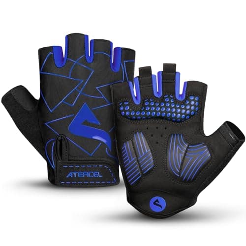 ATERCEL Cycling Gloves, Bike Gloves for Men Women, Bicycle Gloves for Cycling, Workout, Gym, Training, Weight Lifting Outdoor, Dirt Bike, Mountain Bike, and Riding (Blue, Medium) - Image 1