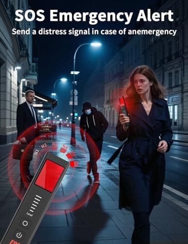 OBSITWY Hidden Camera Detectors, Anti-Spy Camera Finder & GPS Tracker Detector with Anti-Theft & SOS Alarm, Privacy Pen Bug Detector, Portable for Travel, Hotel, Office, Car - Thumbnail 6