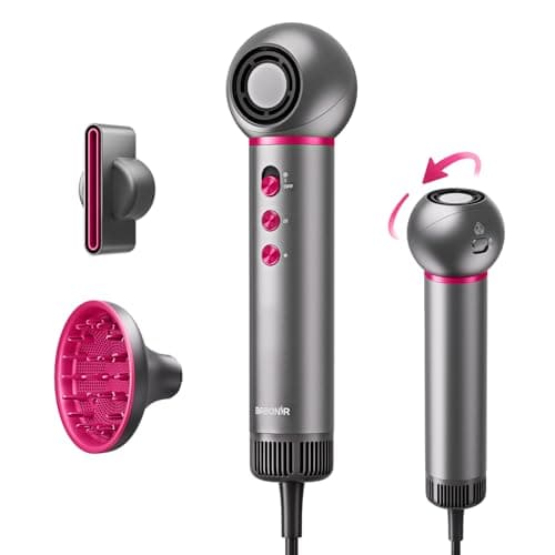 BABONIR Travel Hair Dryer for Women, Lightweight Compact Blow Dryer, 360° Rotatable Head, 110,000 RPM High-Speed Ionic Hair Dryer with Diffuser & Concentrator, Portable Hair Dryer for US Travel & Home - Image 1