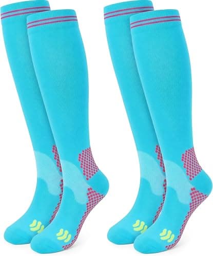Odtmger Compression Socks (2/3 Pair) for Men and Women 20-30 mmHg Compression Stockings Circulation for Cycling Running Support Socks - Image 1