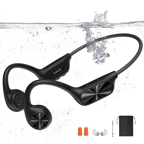 Swimming Headphones,Bone Conduction Headphones Bluetooth 5.4,IPX8 Waterproof Earbuds,32G Memory Sports Headphone,Underwater Headphone with MP3-Player for Swimming,Open Earphones Secure Fit for Running - Image 1