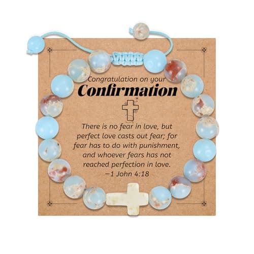 BAYLAY Confirmation Gifts for Teen- Cross Bracelet Catholic Confirmation Gifts for Teenager - Image 1