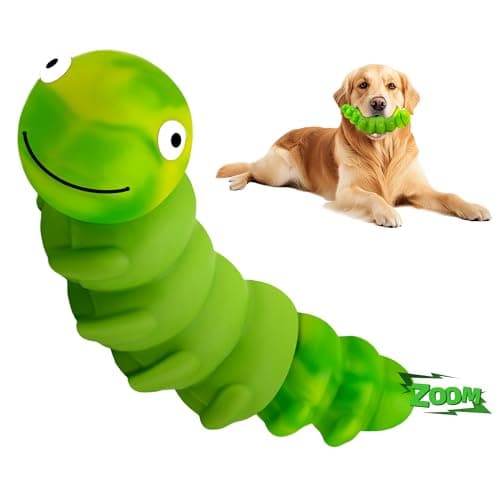 FurtasticFinds Indestructible Dog Toys for Aggressive Chewers, Tough Chew Proof Toy for Large Dogs, Squeaky Rubber Chew Toy with Beef Flavor for Boredom & Anxiety Relief (Green) - Image 1
