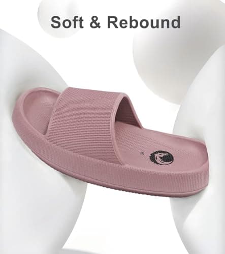 Haifago Pillow Slippers for Women Cushion Feather Recovery Cloud Ssndals, House Bathroom Slides Indoor Outdoor EVA Foam Slide Comfort Quick Drying - Thumbnail 6