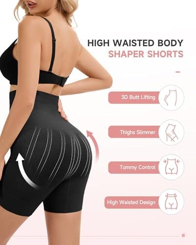 FVACPJ Shapewear Tummy Control Shorts - High Waisted Shapewear Underwear Body Shaper Butt Lifting Shorts Under Dresses - Thumbnail 2