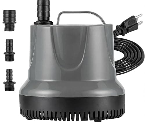 PANRANO Submersible Water Sump Pump, 660GPH Small Pond Pump with 6FT Power Cord, Electric Water Draining Pump for Bathtub Pool Fish Tank, Grey - Image 1