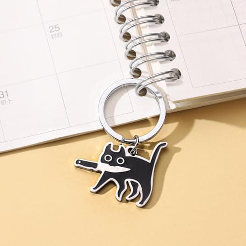 Yeedim Valentine'S Day Gifts - Cat Keychain For Teen Boys Teen Girls Women And Men - Black Cat Cool Stuff Accessories Funny Decor And Gag Gifts For Catty Lovers - Thumbnail 5