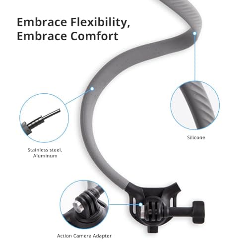 PGYTECH CapLock POV Action Camera Neck Mount, Quick Release & Adjustable Chest Strap, Hand Free Video Vlog Necklace Lanyard Holder for DJI OSMO Action 6/5 Pro/Pocket 3/Xtra Muse, Gopro 13/12, Insta360 - Thumbnail 3