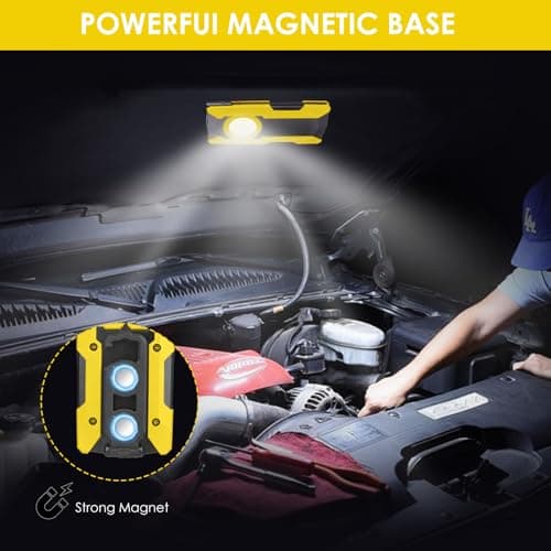 Rechargeable LED Work Light, OTYTY 40W 2000LM Magnetic Work Light Battery Powered Portable Flood Light with Gooseneck Flashlight for Car Repairing, Camping, Inspection (GFY) - Thumbnail 5