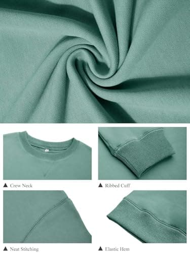 GKBK Womens Casual Long Sleeve Sweatshirt Crew Neck Crewneck T Shirt Tshirt Cute Pullover Tops Fall Winter Thin Soft Comfy Light Weight Loose Fit Sweater 2025 Fashion Clothes Trendy Outfit Gray Blue S - Thumbnail 4