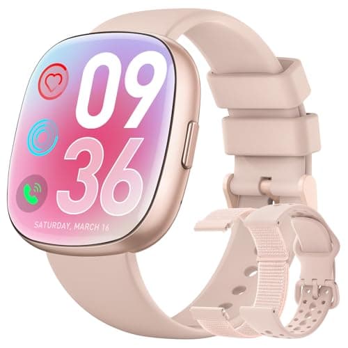 Smart Watch for Women Fitness Tracker: Fitness Watch with Blutooth Call 24/7 Heart Rate SpO2 Sleep Monitor IP68 Waterproof 120+ Sport Mode Activity Trackers Compatible iPhone Android Phones (3 Bands) - Image 1