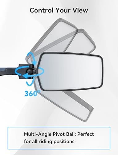 COICER E Bike Mirror Handlebar Mount, Bicycle Rearview for Handlebar - Thumbnail 4