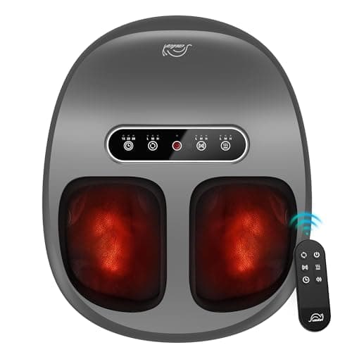 Snailax Foot Massager with Heat and Compression, Shiatsu Foot Massager for Neuropathy and Plantar Fasciitis, Deep Kneading, Rolling, Remote Control, Fits up to Size 14 - Image 1