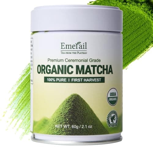 Emerail Organic Ceremonial Grade Matcha, Premium First Harvest Matcha Green Tea Powder, 100% Pure USDA-Certified, Sugar-Free Gluten-Free Vegan (60g / 2.1oz) - Image 1
