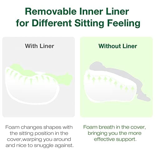 EDUJIN Large Bean Bag Chair, Memory Foam Bean Bag Chairs for Adults with Filler Included, Ultra Soft Dutch Velvet Fabric, Bean Bag for Living Room - 3 Foot, Camel - Thumbnail 5