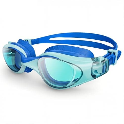 Vvinca Kids Swim Goggles for Boys Girls Age 6-14, Anti-Fog UV Protection Clear Swimming Goggles, Leak-Proof Kids Pool Goggles with Easy Side-Pull Adjustment for Toddler Youth Pool Water Swimming