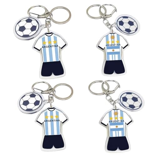 Azheeuiy 2026 World Cup Soccer Keychain,Football Ball Key Chain for Sport Soccer Fan Gifts & Party Favors,Suitable for Keys, Gym Bags & Backpacks (4PCS)