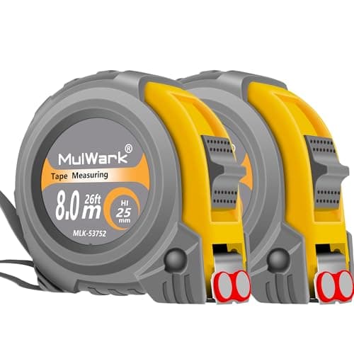 MulWark 2 Pack Metric Tape Measure, Easy Read Measuring Tape Retractable with Fractions 1/8, Both-Side Metal Blade, Magnetic Hook & Shockproof Case for Construction, Carpenter, Architect, Woodworking - Image 1