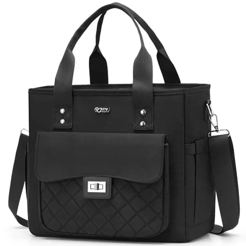 Lunch Box for Women,Insulated Lunch Bag for Adults,Leakproof Lunch Tote Bag Cooler for Work,School,Picniic,Party,Loncheras para Mujer,Black - Image 1